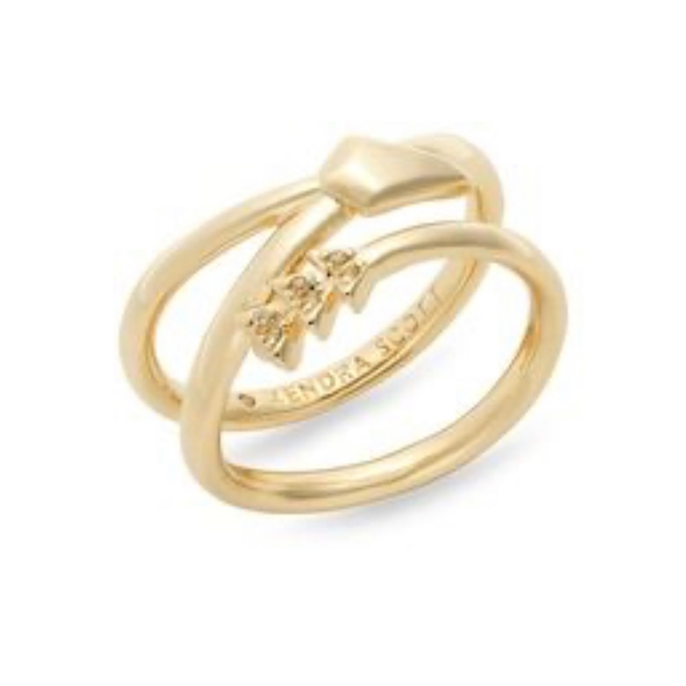 Kendra Scott Zoey Wrap Ring in Gold Size 7 - Picture 2 of 4